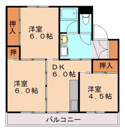 新飯塚駅 徒歩56分 4階の物件間取画像